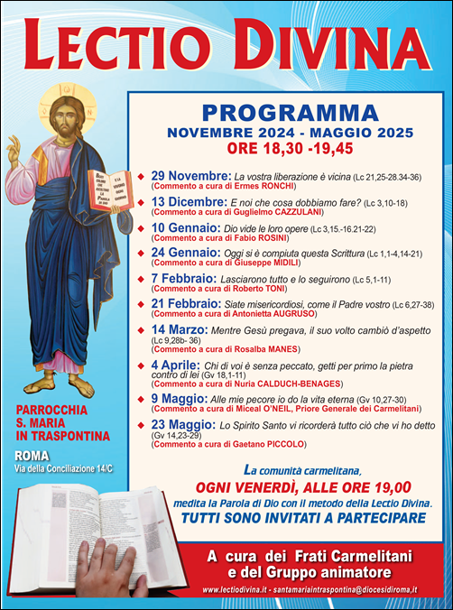 PROGRAMMA  INCONTRI  2024 – 2025  (29° ANNO)